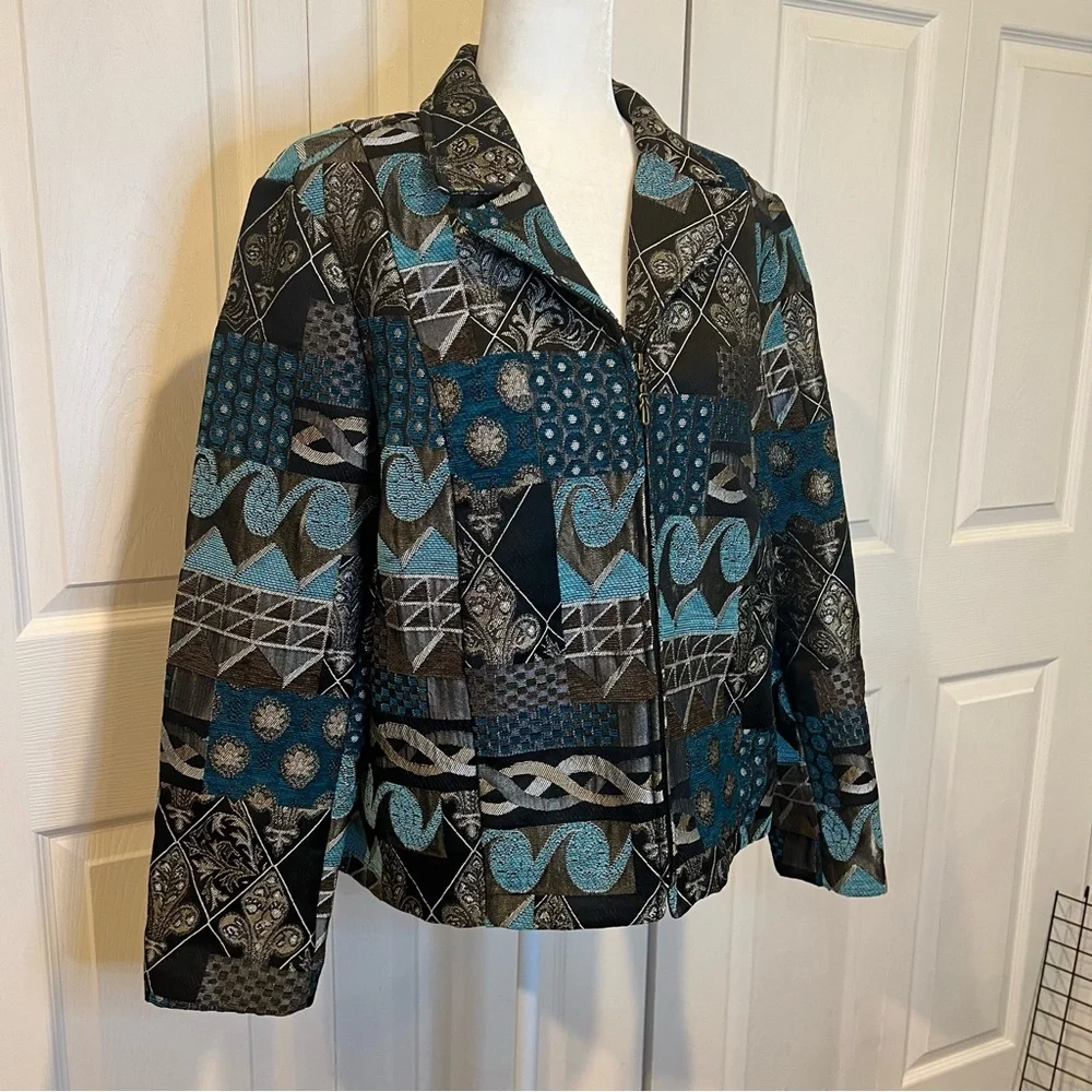 🍋 Dressbarn Zip Front Jacket / Blazer - Size XL - Picture 2 of 7